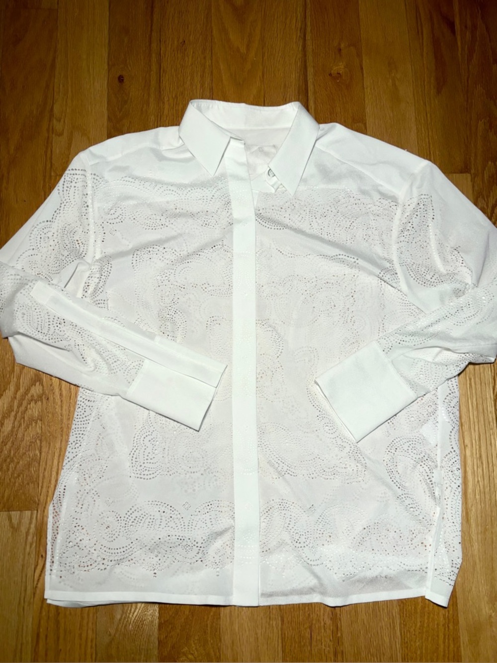 Givenchy Perforated-Pattern Long-sleeved Shirt 🔥